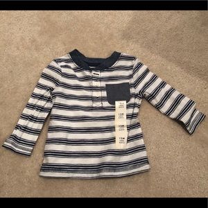 Cat & Jack Striped Long-Sleeve Shirt  12M***NWT***